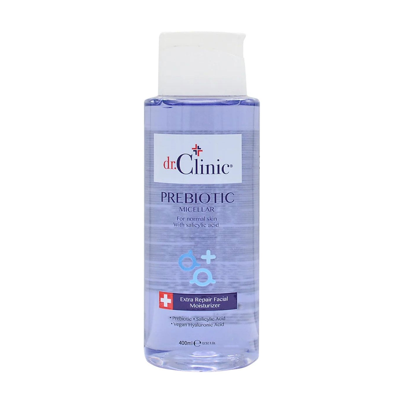 Пребіотична міцелярна вода для обличчя Dr.Clinic Prebiotic Micellar для нормальної шкіри, з саліциловою кислотою, 400 мл