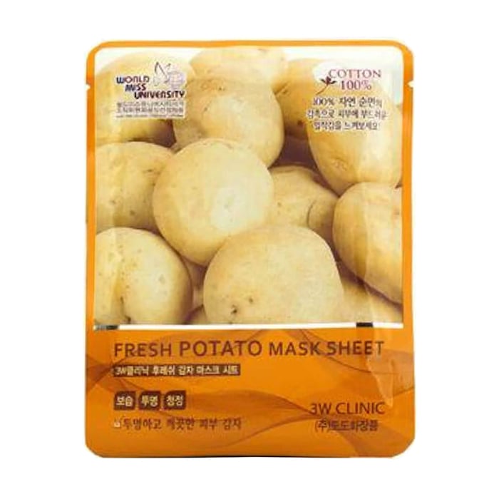 Тканинна маска для обличчя 3W Clinic Fresh Potato Mask Sheet з екстрактом картоплі, 1 шт